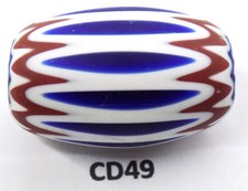 Beautiful Oval Antique Venetian Chevron Trade Bead African CD49 Bg 76 ITALIAN