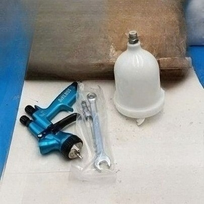 #ad Open Box Spray Gun HVLP Blue 1.3mm Car Paint Tool Pistol 600 ML For Devilbiss $74.11