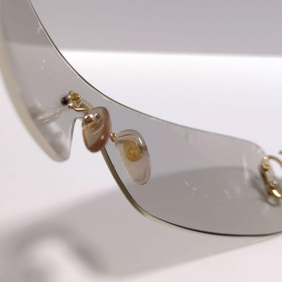 Christian Dior Rimless CD Logo Y2K Sunglasses - Gem