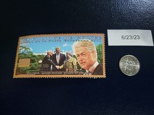 Bill Clinton Yasser Arafat Yitzhak Rabin 2011 Republique De Guinee Stamp