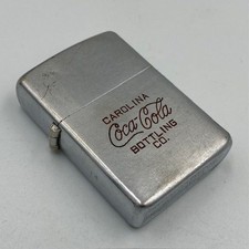 Ultra Rare Vintage 1947-49 Zippo 3-Barrel Coca-Cola Line Art Lighter
