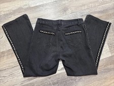 Vintage Cache Jeweled Studded Western Maximum Black High Rise Jeans 6 30x26
