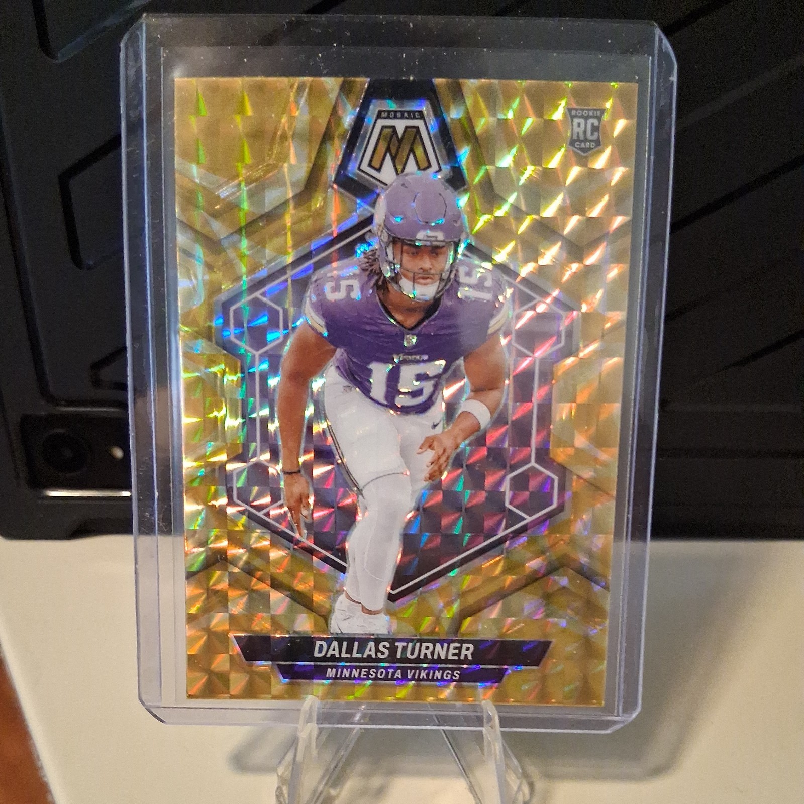 2024 Panini Mosaic - Dallas Turner #317 Reactive Yellow Mosaic Rookie (RC)