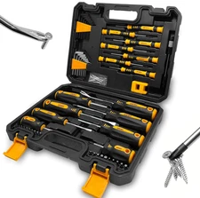 53-Piece Magnetic Screwdrivers Set with Case,Phillips, Hex, Pozidriv,Torx and Pr