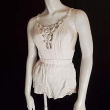 Millau White Circle  Cage  Romper  XS 