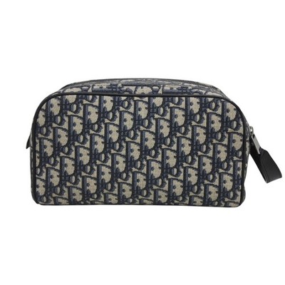 Christian Dior Pouch Second Bag 2ESCA494YKY Oblique Navy Jacquard Calfskin Excel