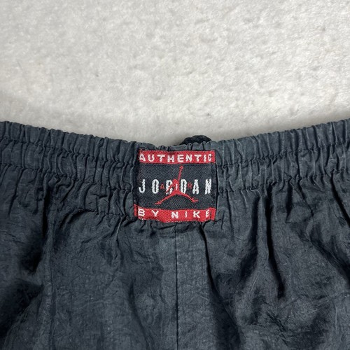 Vintage NIKE Air Jordan Jumpman Spell Out Athletic Shorts 80s 90s Black Red Rare - Picture 5 of 9