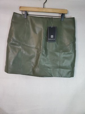 Bagatelle Collection Women's Mini Faux Leather Skirt Size XL