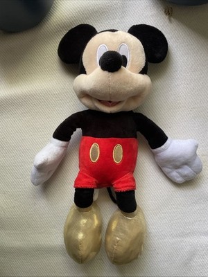 Disney Mickey Mouse Plush 13  Just Play   Gold Shoes Edition   Stuffed Toy