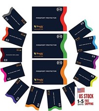 RFID Blocking Sleeves, Set with Color Coding, Unisex Wallet, Navy Blue
