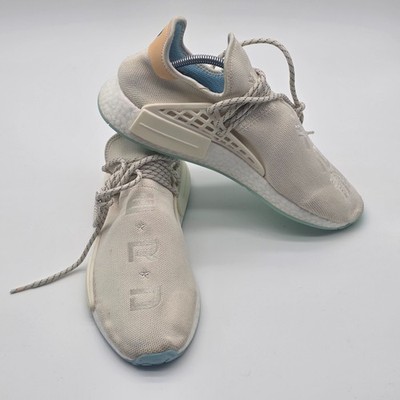 ADIDAS PHARRELL X NMD HUMAN RACE Men's Athletic Sneakers Cream Color Size 10 