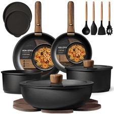 CAROTE 19pcs Pots and Pans Non Stick, Cookware Sets Detachable Handle, Induct...