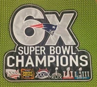 New England Patriots 6X Super Bowl  Champions  Huge Patch 12.2"x11"
