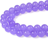 Perlen Zum AuffäDeln 12Mm 30 StüCk Lavendel Lila Jade Edelsteine Perlen Mit Loch