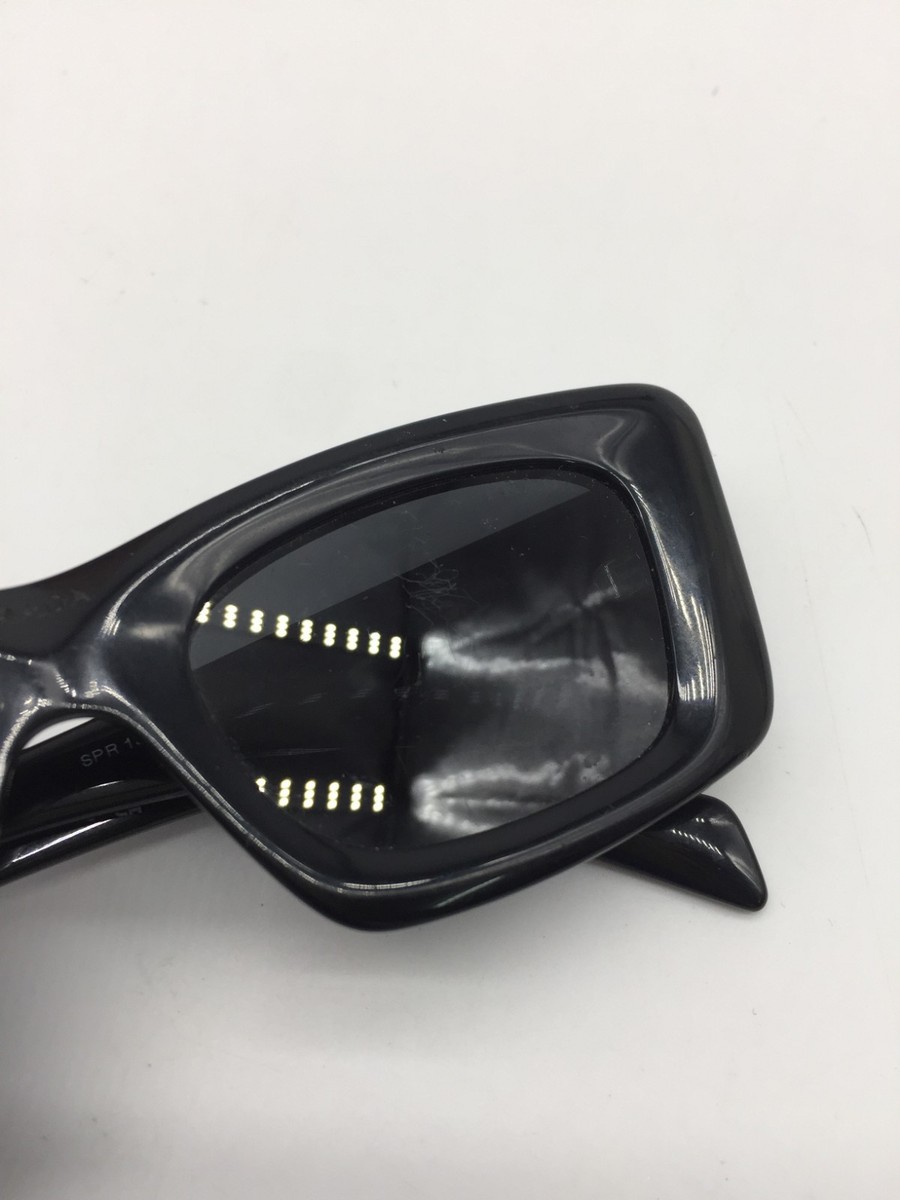 PRADA SPR13Z 1AB-5S0 Cat Eye Black Sunglasses 50-21-140 Dark Grey