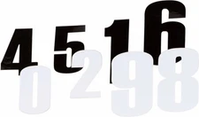 Moose Racing Race Number 6in. - No.6 - Black - 80116