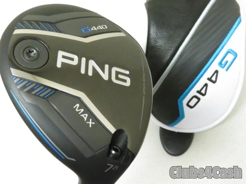 PING G440 Max Fairway 21°  7 Wood TOUR 2.0 Black 75 Stiff Flex +Cover .. MINT