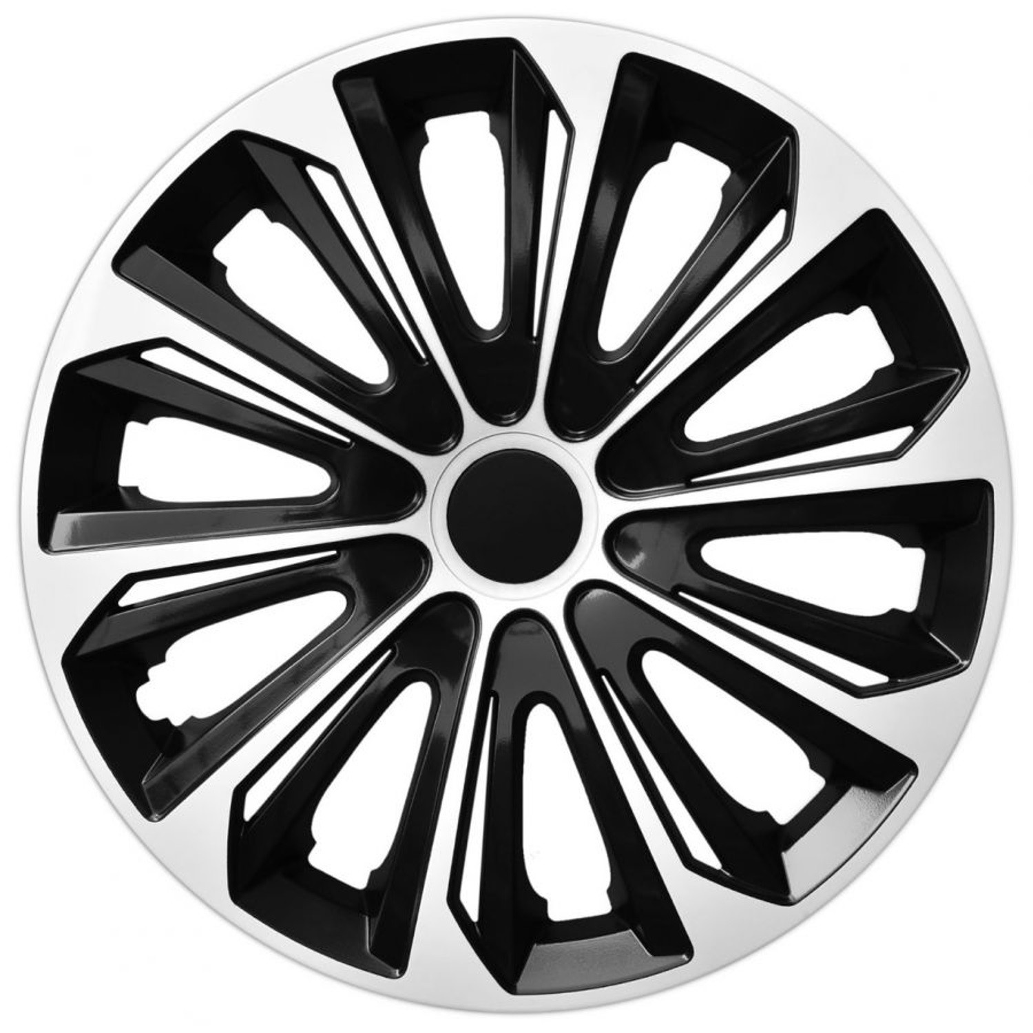 Enjoliveur 15 pouces blanc et noir NRM Extra Strong pour roue de voiture