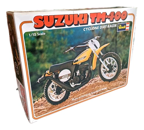 Vintage Revell H-1512 Suzuki TM-400 Dirt Motorcycle Kit 100% Complete Open Box
