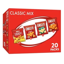 Cheez-It Variety Pack Cheese Crackers, Baked Snack Crackers, 20 Count
