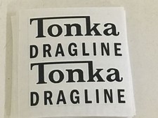 Pair Tonka 1962 Dragline Construction Vehicle Replacement Sticker Set TK-240