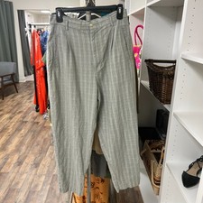  174 Vintage Milano Design Group Grey Plaid Trousers, Size 12 Button and zipper,