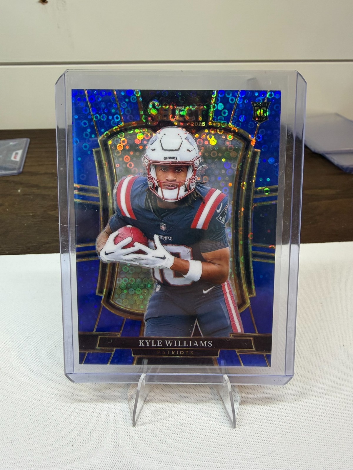2025 Panini Select Kyle Williams #178 Premier Blue Disco 16/25 RC Patriots
