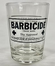 Tarro de mesa de manicura barbicida vaso de medición avellana Atlas vintage SIN TAPA (O)