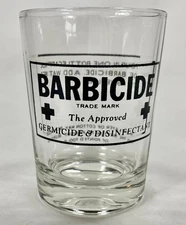 Barbicide Manicure Table Jar Measuring Shot Glass Hazel Atlas Vintage NO LID (O)