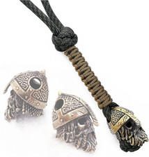 EDC Paracord Knife Lanyard with Metal Handcasted Paracord Bead Pendant Celtic Vi