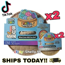 Rainbow Mystery Squishy Dumpling Bun Set Of 4 Possible Glitter TIKTOK VIRAL NEW