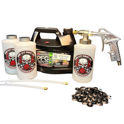 Black Berkebile PFC Pro Undercoating Gun - 2 Wand Kit (3 W Quart Bottles)
