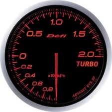 Defi Advance Bf Turbo Boost Gauge 60mm 200kpa Amber Red Df09902