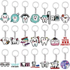 10 sztuk Kształt zębów Model Symulacja Brelok -Tryb Brelok Kreskówka Getenk 
