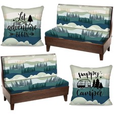 HunnmingRe 6 Pcs Rv Dinette Cushion Covers Stretch Washable Rv Dinette Cushio...