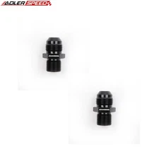 USA 2PCS Aluminum -8AN AN8 Male To 3/8" BSP BSPP Straight Fitting Adapter Black