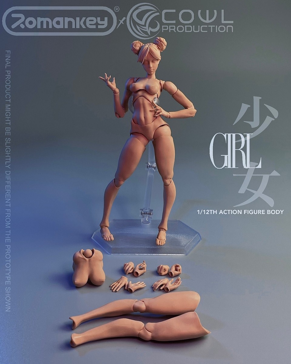 1/12 Super Flexible PVC Suntan Skin Female Action Figure