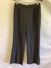 Counterparts Pants black Polka dot Pull on Stretch waist Womens sz Medium