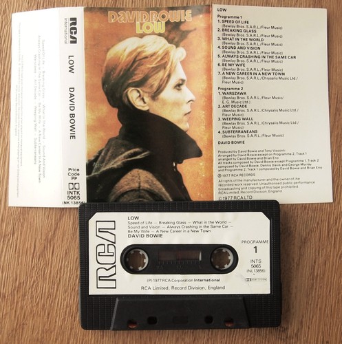 DAVID BOWIE - LOW (RCA INTK5065) 1980s UK CASSETTE TAPE REISSUE PAPER LABELS - Picture 2 of 4