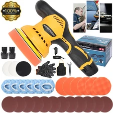 Car Buffer Polisher Waxer 7-Speed Rotary 5" + 6" Backing Plate Polishing Machine