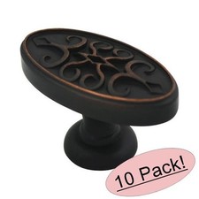  10 Pack Cosmas Oil Rubbed Bronze Oval Cabinet Knobs 9133ORB