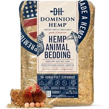 Premium Hemp Bedding for Chicken Coops 10+ Cubic Feet (285L)
