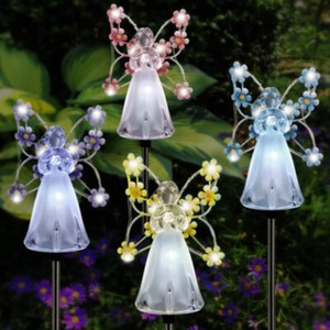 1PC En extérieur Solar Angel Garden Stake lumières avec 7 LEDS Lumière éternelle imperméable