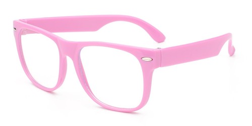 BABY PINK CLEAR LENS GLASSES CLASSIC 80s VINTAGE RETRO SUNGLASSES SHADES UVB UVA - Picture 4 of 6