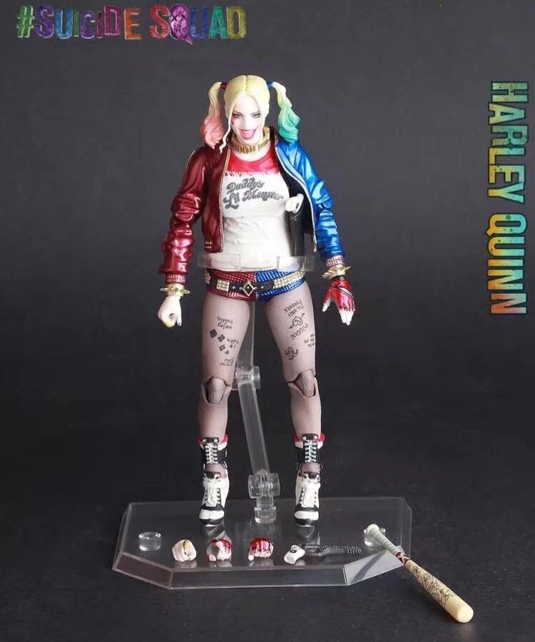 Suicide Squad Harley Quinn Joker Figure PVC Action Doll Toy Model 16cm Gift New
