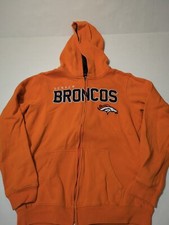 NFL Team Apparel Denver Broncos Youth L Full Zip Hooded Jacket