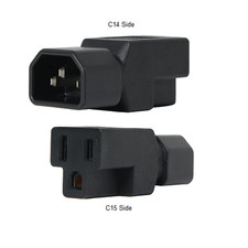IEC 60320 C14 to NEMA 5-15R Plug Adapter, 10A, 250V