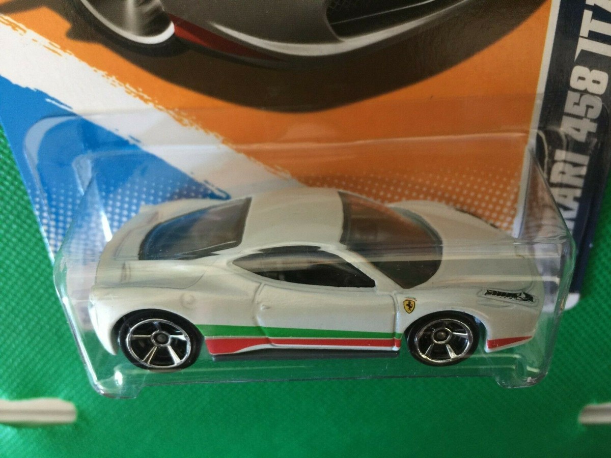 2012 Hot Wheels White Ferrari 458 Italia All Stars Series 10/10