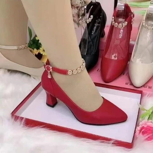 NEW WOMENS LADIES STRAP MID HEEL CASUAL SMART WORK PUMP COURT SHOES Gifts UK - Picture 5 of 12