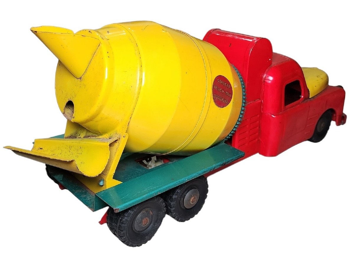 Vintage Structo Ready Mix Concrete Mixer Truck Pressed Steel